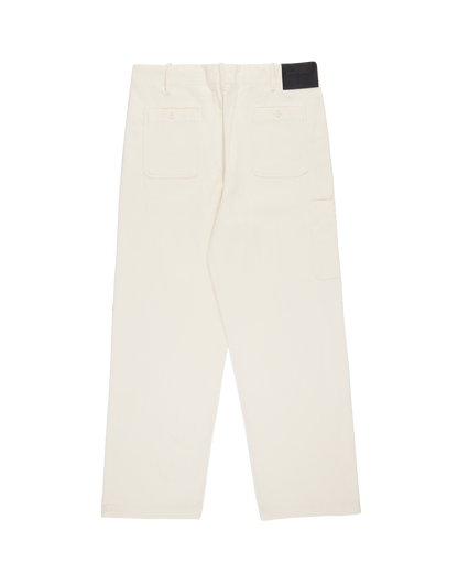 OFF WHITE TWILL FATIGUE PANTS